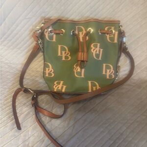 Dooney & Bourke Olive and Tan Shoulder Bag